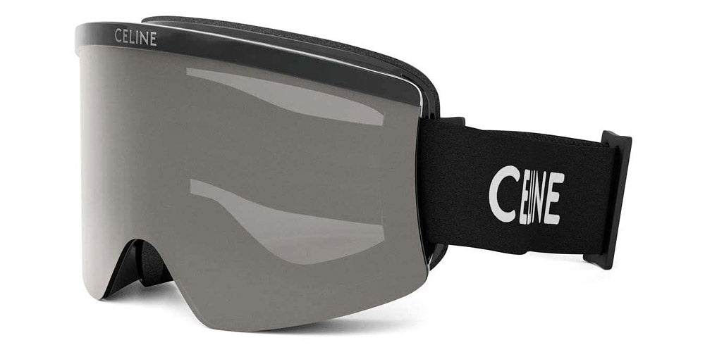 Celine® Cl40302U CEL CL40302U 01C 00 - 01C Shiny Black / Silver Sunglasses