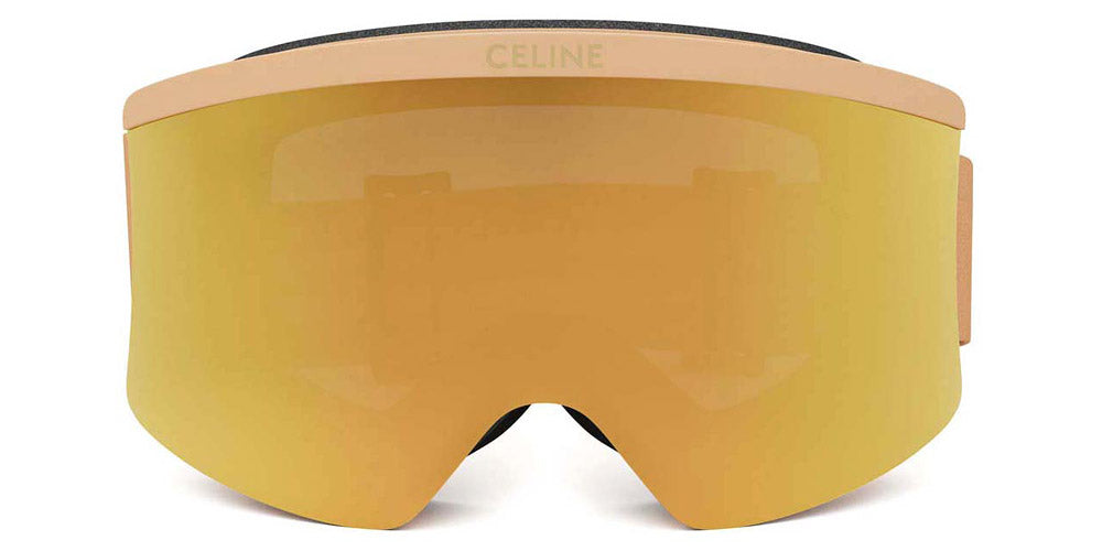 Celine® Cl40302U CEL CL40302U 58C 00 - 58C Injected Matte Brown / Yellow Sunglasses