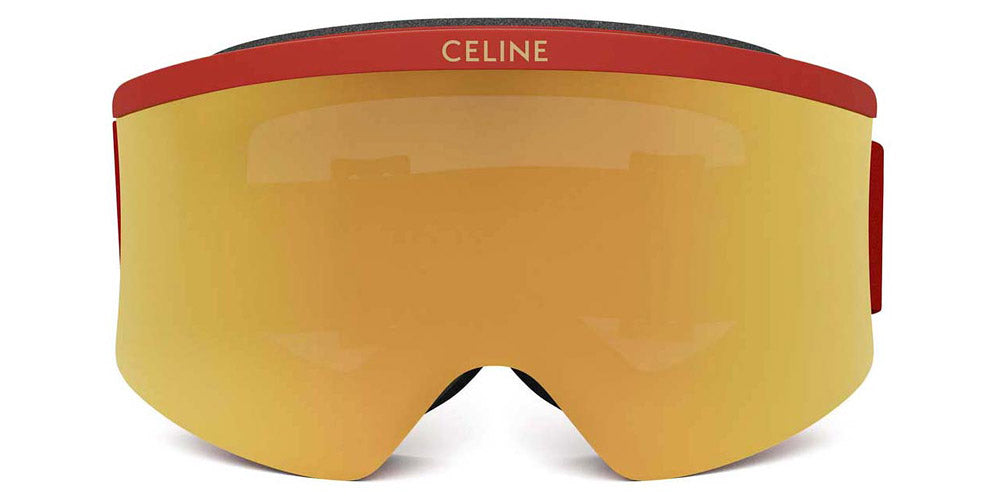 Celine® Cl40302U CEL CL40302U 67C 00 - 67C Injected Matte Red / Yellow Sunglasses