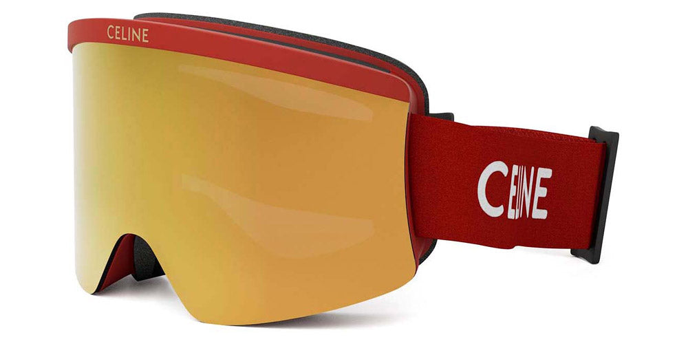 Celine® Cl40302U CEL CL40302U 67C 00 - 67C Injected Matte Red / Yellow Sunglasses