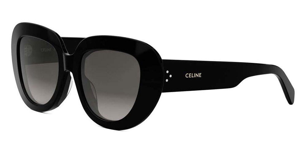 Celine® Cl40309F CEL CL40309F 01B 52 - 01B Shiny Black / Grey Gradient Sunglasses