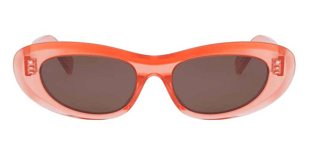 Celine® Cl40310U CEL CL40310U 42E 54 - 42E Shiny Orange / Brown Sunglasses