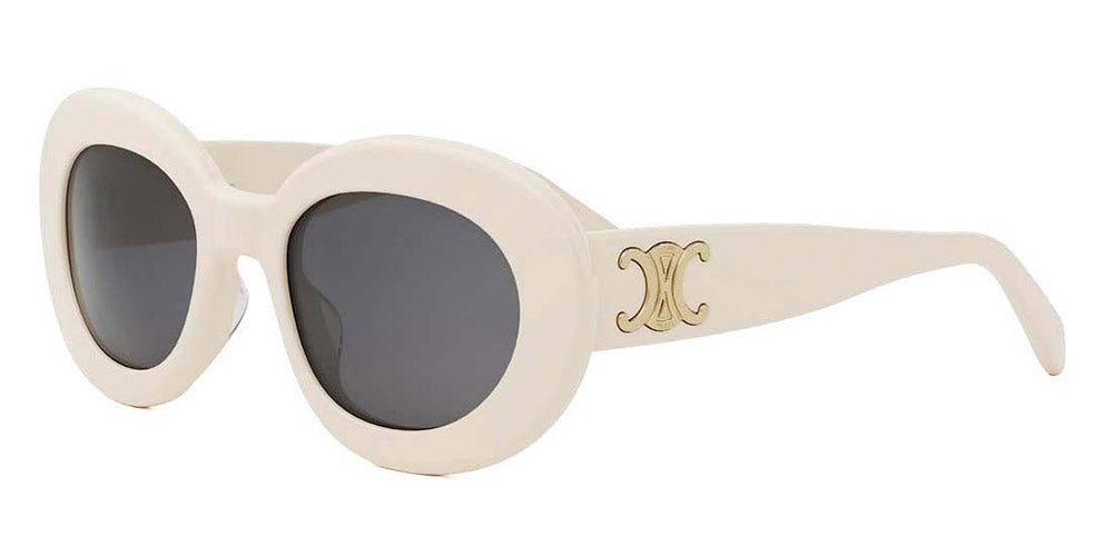 Celine® Cl40312U CEL CL40312U 25A 53 - 25A Shiny White / Grey Sunglasses