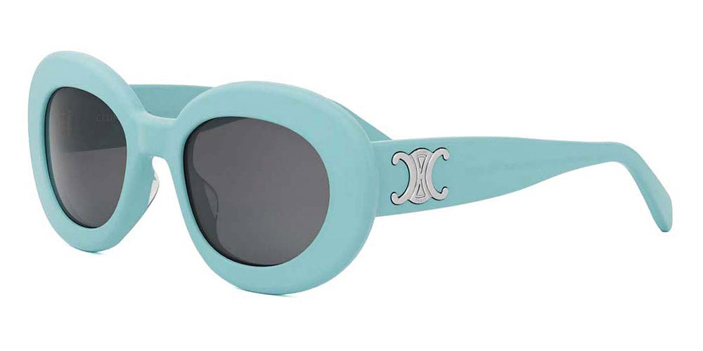 Celine® Cl40312U CEL CL40312U 84A 53 - 84A Shiny Blue / Grey Sunglasses