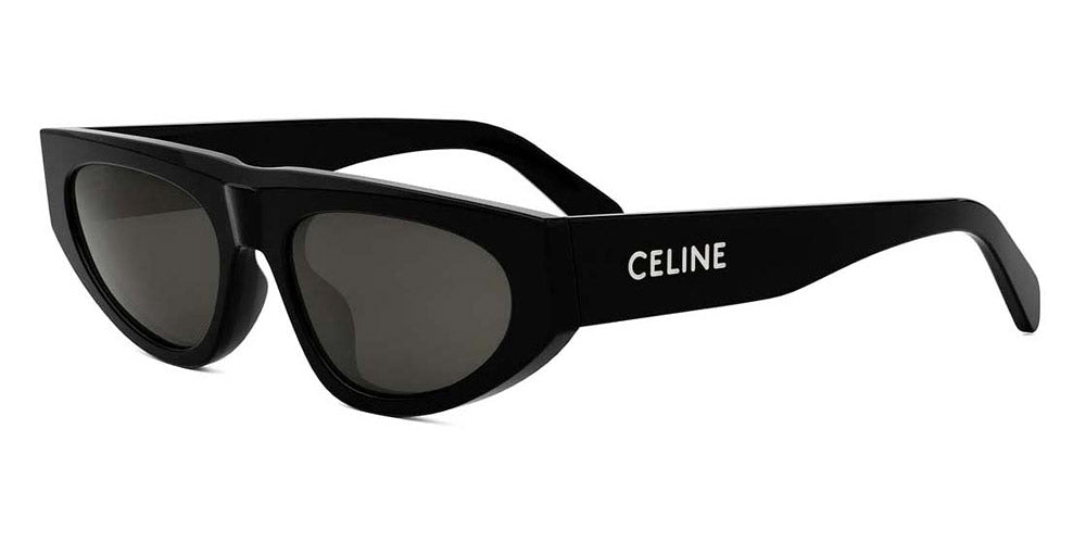 Celine® Cl40315U CEL CL40315U 01A 55 - 01A Shiny Black / Grey Sunglasses