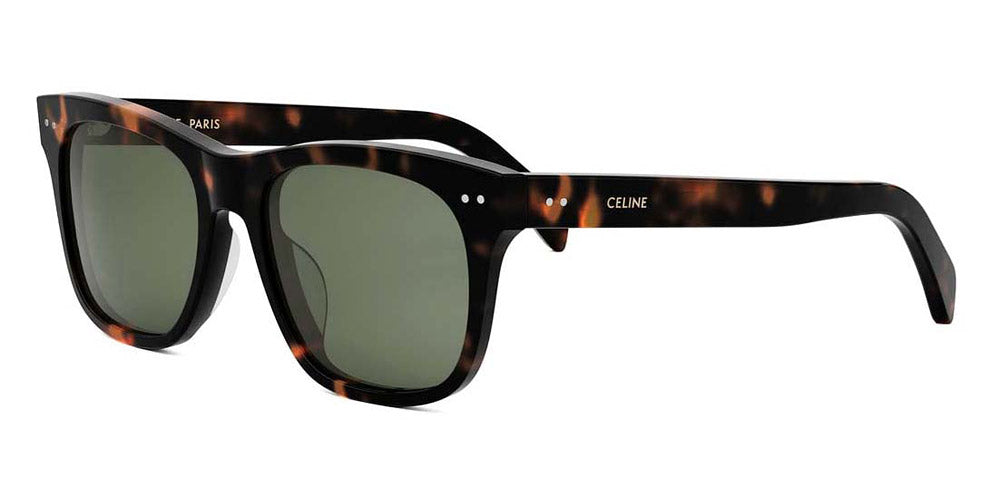 Celine® Cl40322U CEL CL40322U 52N 54 - 52N Shiny Havana / Green Sunglasses