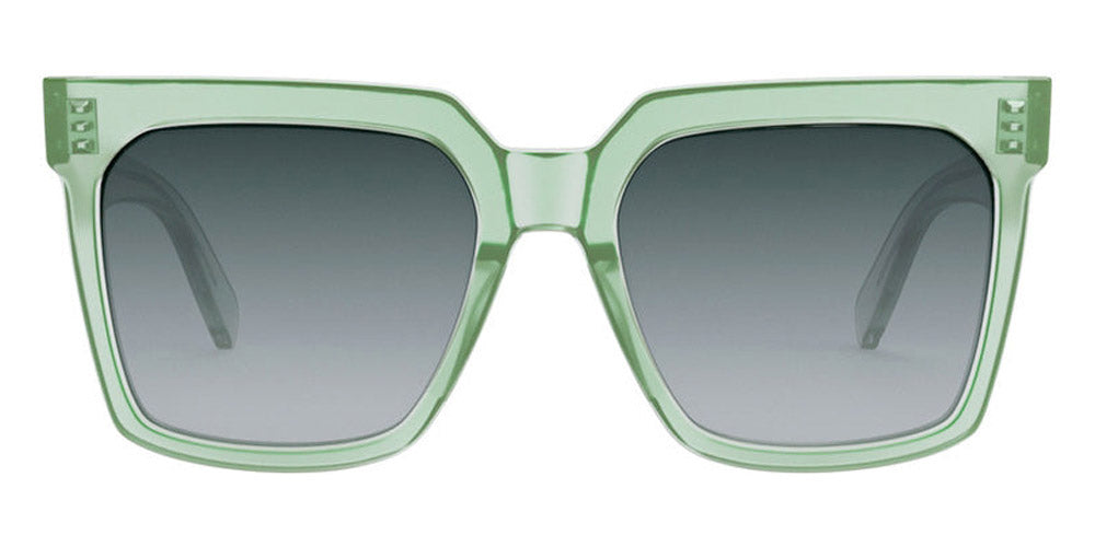 Celine® CL4055IN CEL CL4055IN 93B 55 - Shiny Transparent Green / Gradient Smoke Sunglasses