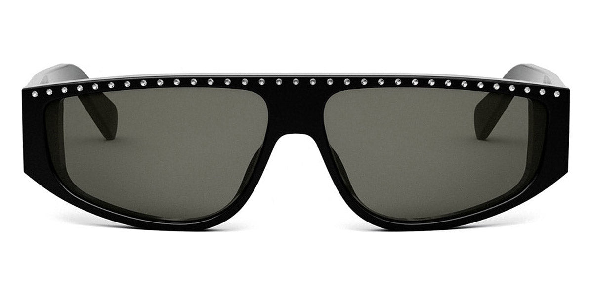 Celine® CL4274IS CEL CL4274IS 01A 62 - Shiny Black with Crystal Strass / Smoke Sunglasses