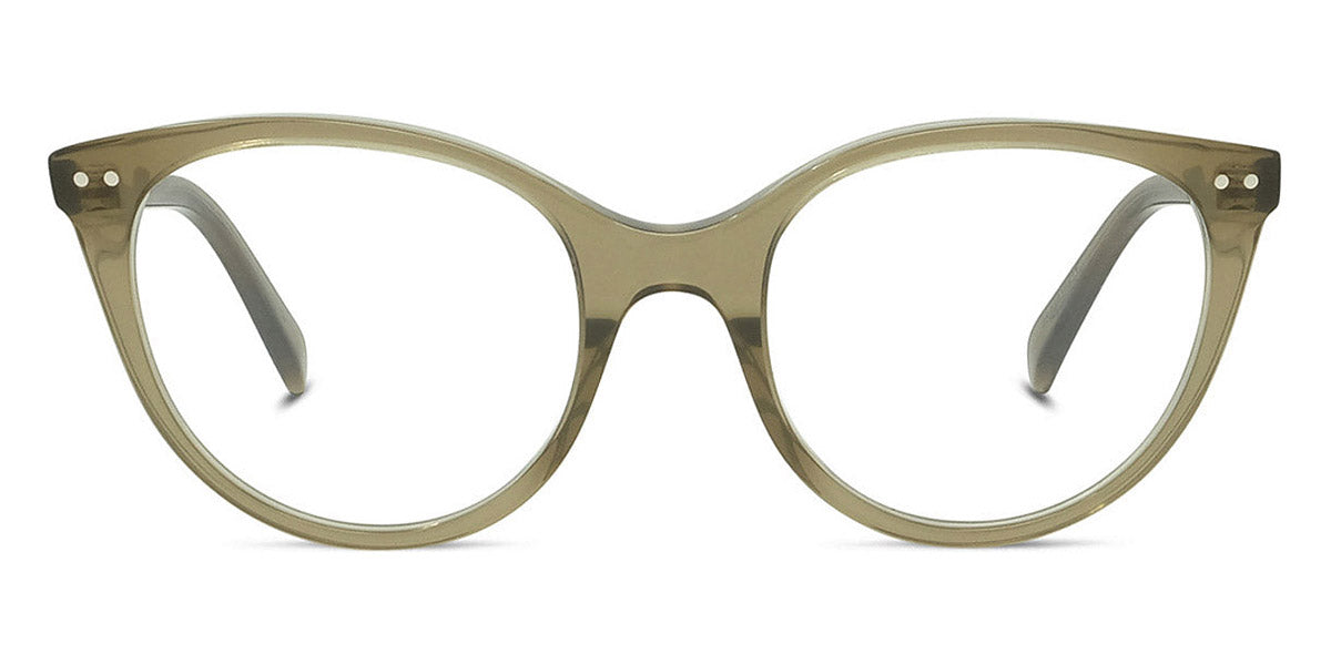 Celine® CL50068I CEL CL50068I 093 52 - Shiny Transparent Dark Khaki Eyeglasses