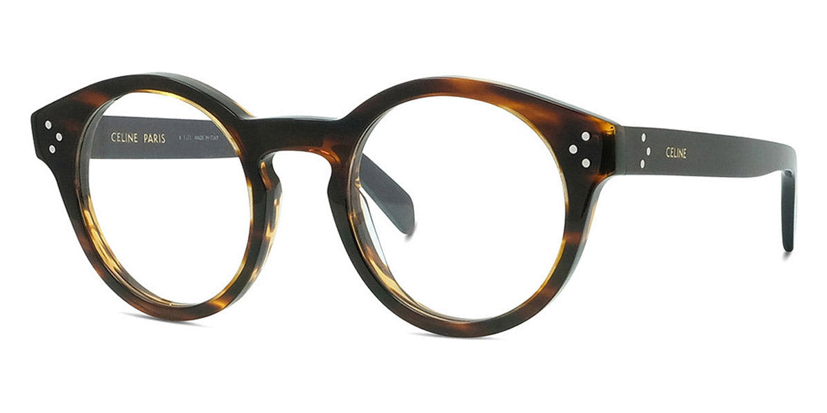 Celine® CL50091I CEL CL50091I 056 49 - Shiny Flamed Havana Eyeglasses