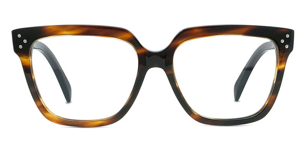 Celine® CL50094I CEL CL50094I 056 55 - Shiny Flamed Havana Eyeglasses