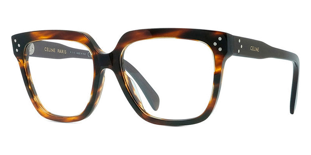 Celine® CL50094I CEL CL50094I 056 55 - Shiny Flamed Havana Eyeglasses