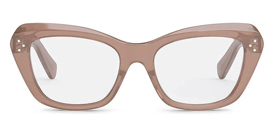 Celine® CL50112I CEL CL50112I 074 52 - Shiny Transparent Rose Caramel Eyeglasses