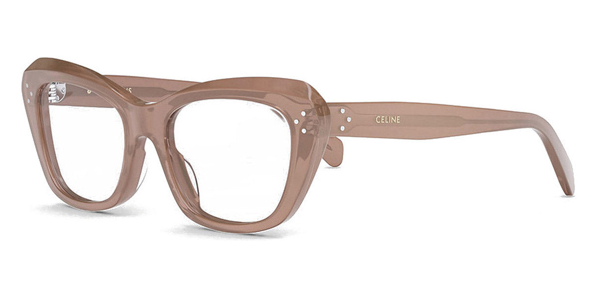 Celine® CL50112I CEL CL50112I 074 52 - Shiny Transparent Rose Caramel Eyeglasses