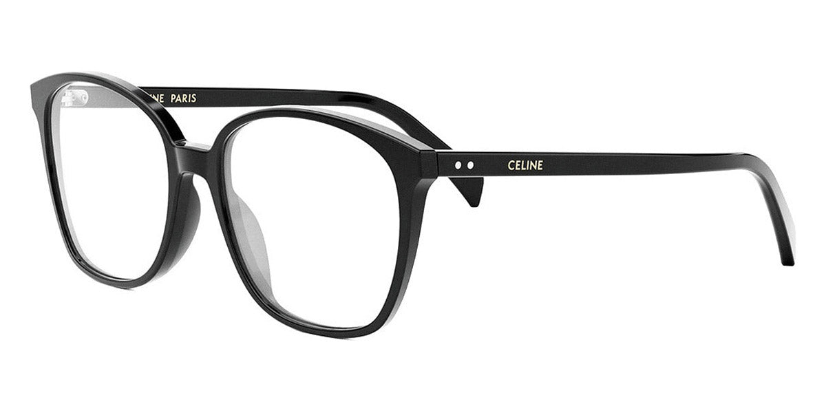 Celine® CL50115I CEL CL50115I 001 55 - Shiny Black / Lenses Clear Organic Eyeglasses