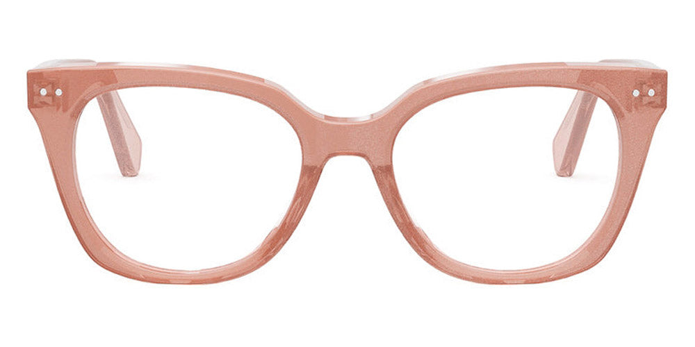 Celine® CL50116I CEL CL50116I 074 52 - Shiny Milky Pink with Silver Glitter Eyeglasses