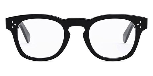 Celine® CL50118I CEL CL50118I 001 48 - Shiny Black / Lenses Clear Organic Eyeglasses