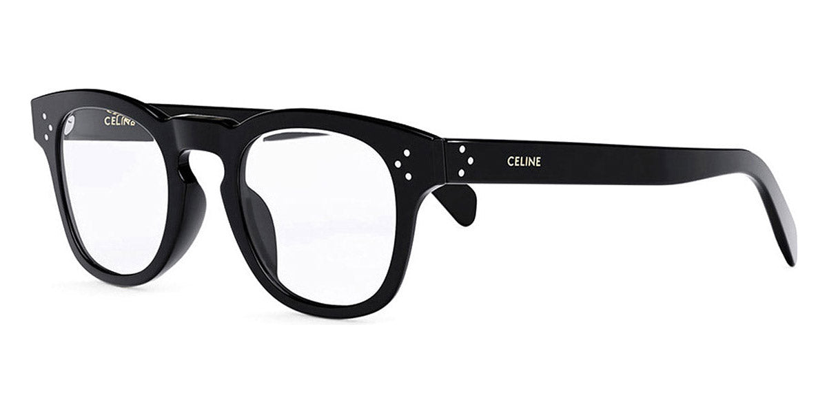 Celine® CL50118I CEL CL50118I 001 48 - Shiny Black / Lenses Clear Organic Eyeglasses