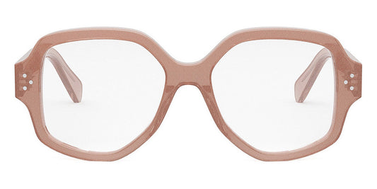 Celine® CL50135I CEL CL50135I 074 53 - Shiny Milky Pink with Silver Glitter Eyeglasses