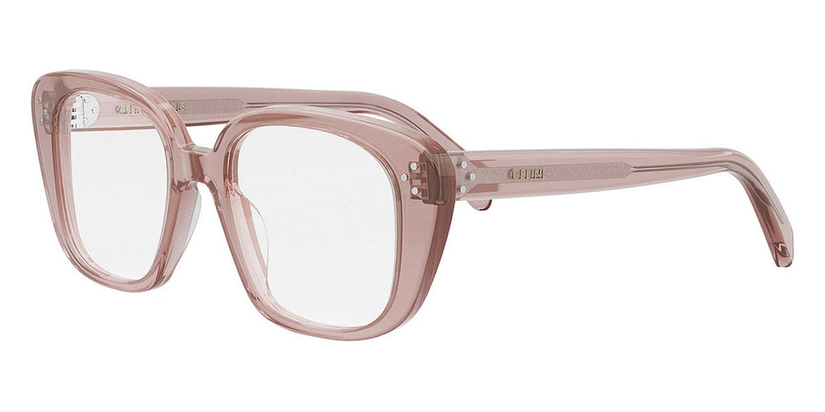 Celine® CL50136I CEL CL50136I 074 51 - Shiny Transparent Rose Caramel Eyeglasses