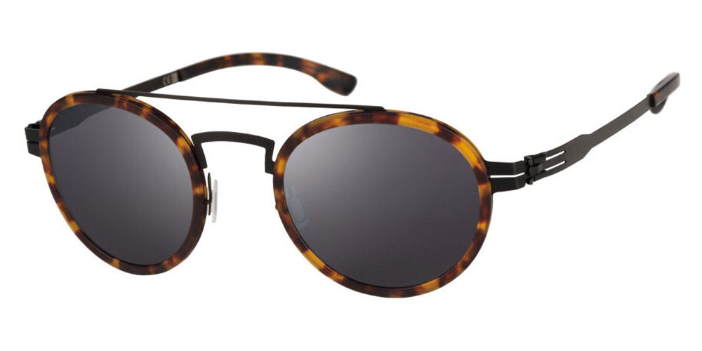 Ic! Berlin® Dakota ICB IC0031 Dakota 05C 50 - Black-Magma-Matt/Smoke Mirrored Lenses Sunglasses