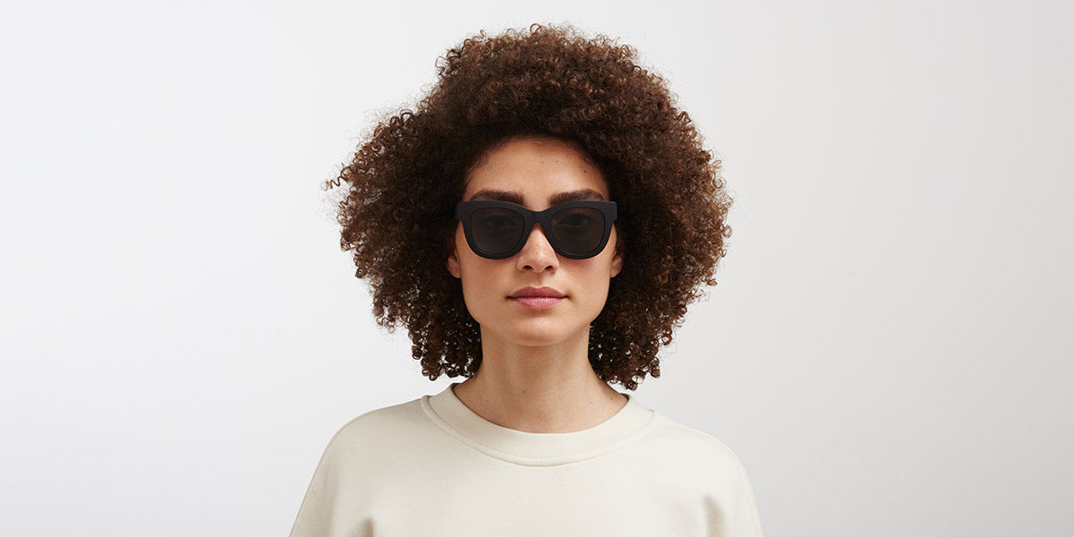 Mykita® DEW MYK DEW MD1 Pitch Black / Dark Grey Solid 50 - MD1 Pitch Black / Dark Grey Solid Sunglasses