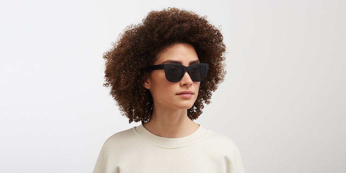 Mykita® DEW MYK DEW MD1 Pitch Black / Dark Grey Solid 50 - MD1 Pitch Black / Dark Grey Solid Sunglasses