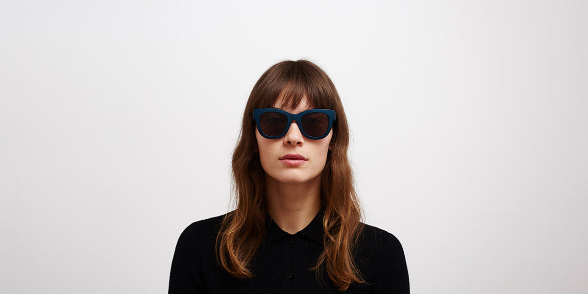 Mykita® DEW MYK DEW MD34 Indigo / Brown Solid 50 - MD34 Indigo / Brown Solid Sunglasses