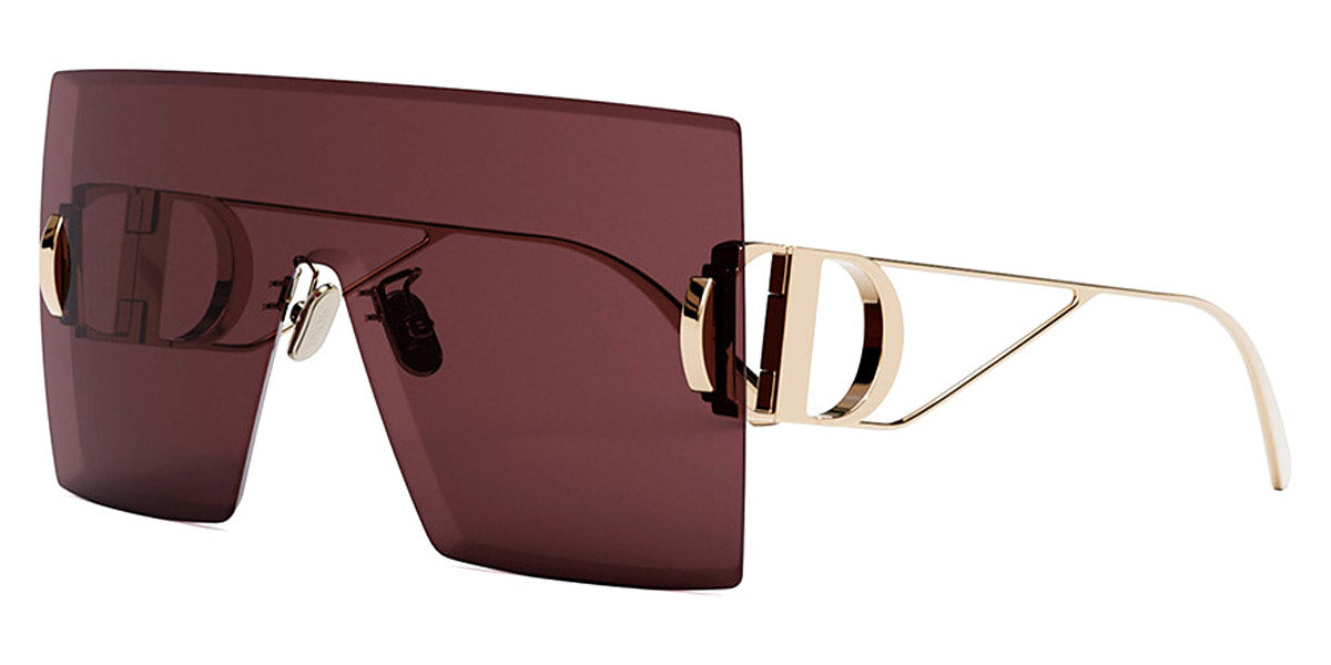 Dior® 30Montaigne M1U D 30MTM1UXR B0D0 142 - Shiny Gold / Lenses Bordeaux Organic Sunglasses