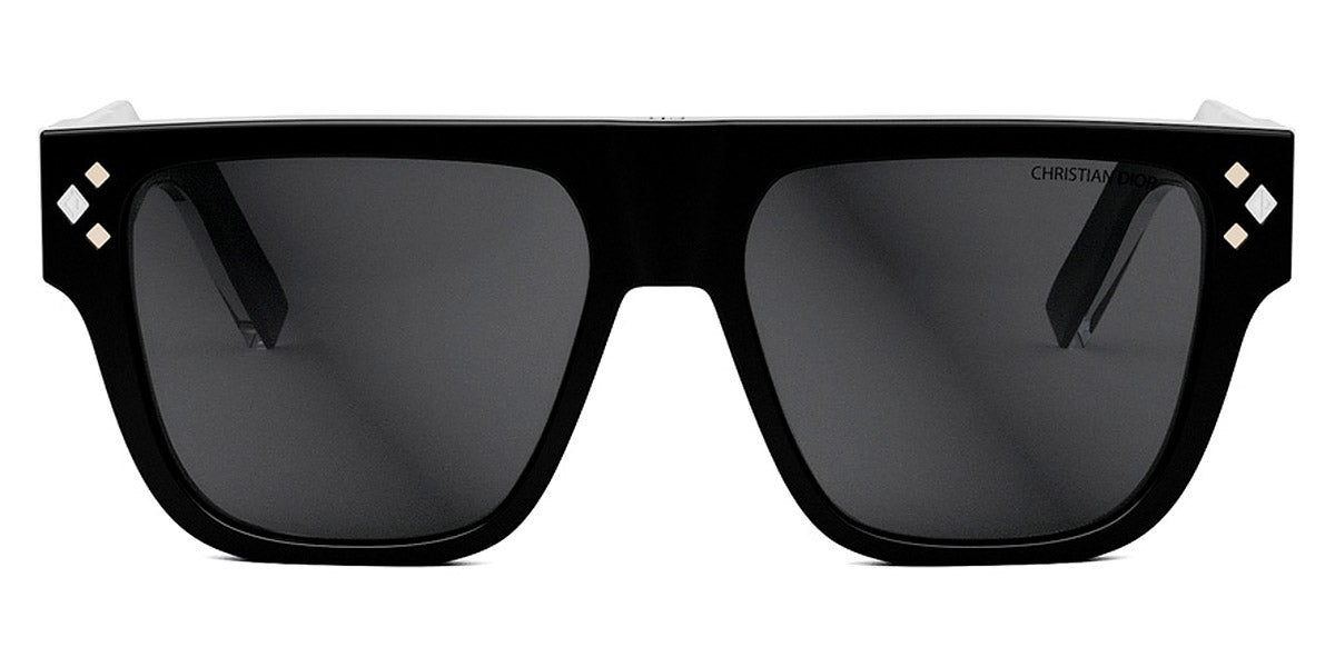 Dior® CD DIAMOND S6I CD CD DIAMOND S6I 10A0 55 - Shiny Black / Lenses Smoke Organic Sunglasses