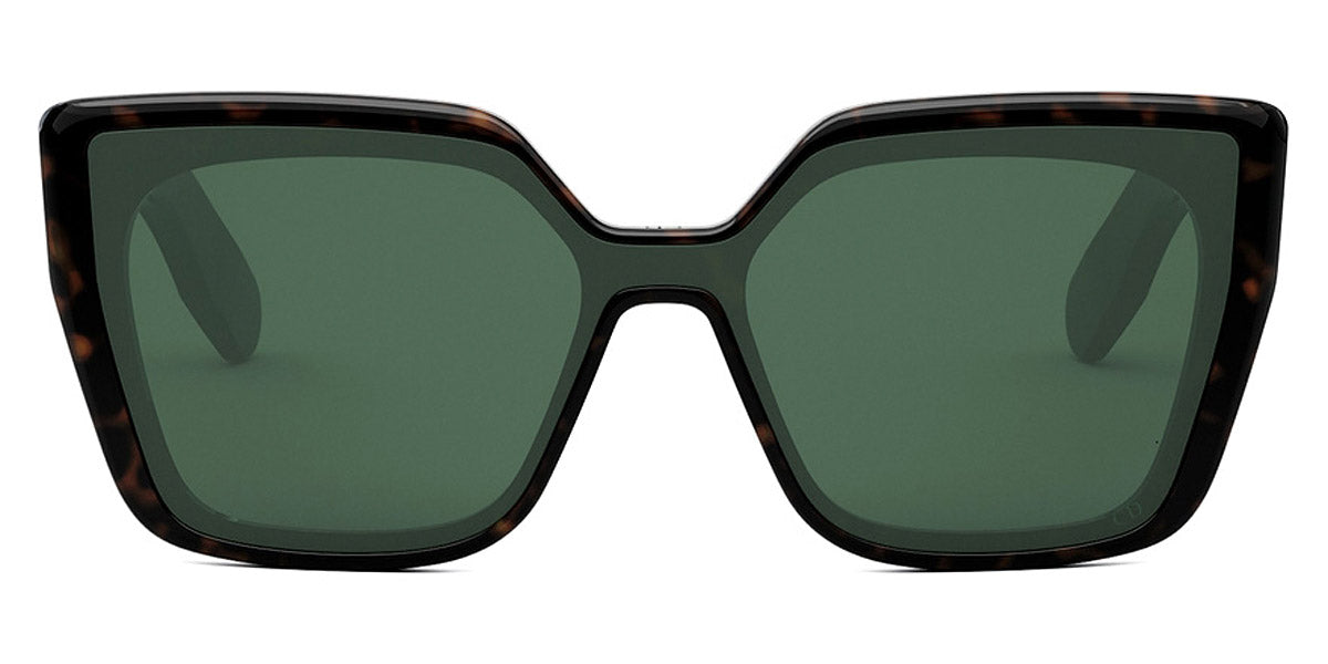 Dior® LADY 95.22 S2I CD LADY 95.22 S2I 20C0 54 - Shiny Dark Havana / Lenses Green Organic Sunglasses