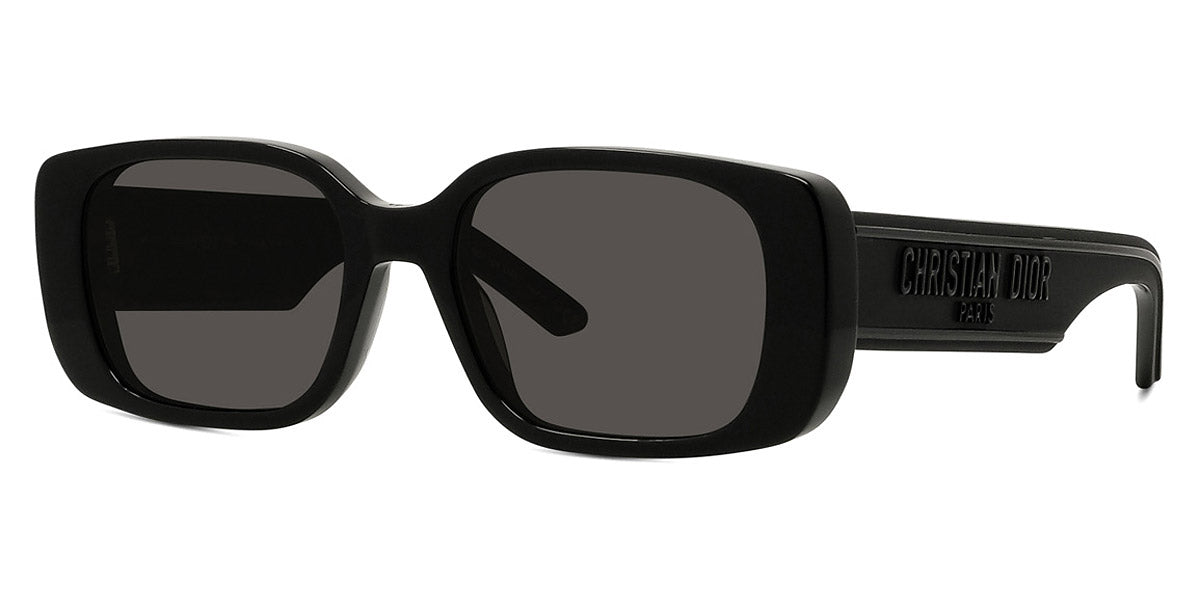 Dior® WILDIOR S2U CD WILDIOR S2U 10A0 53 - Shiny Black / Lenses Smoke Organic Sunglasses