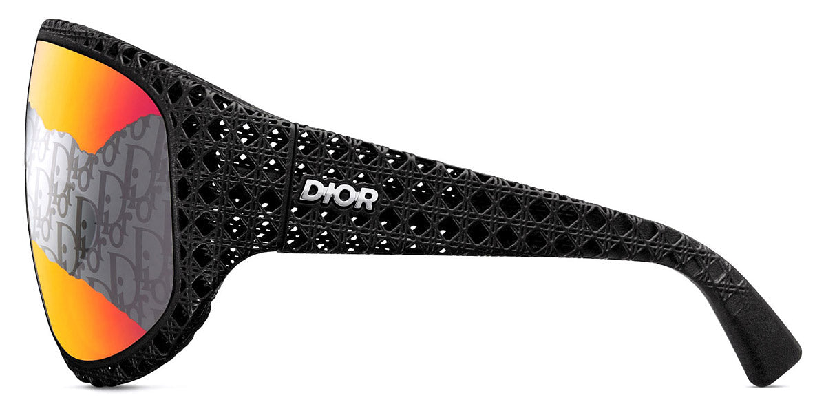 Dior® Dior3D M1U CD DIOR3DM1 11J8 00 - Matte Black Nylon Cannage Sunglasses