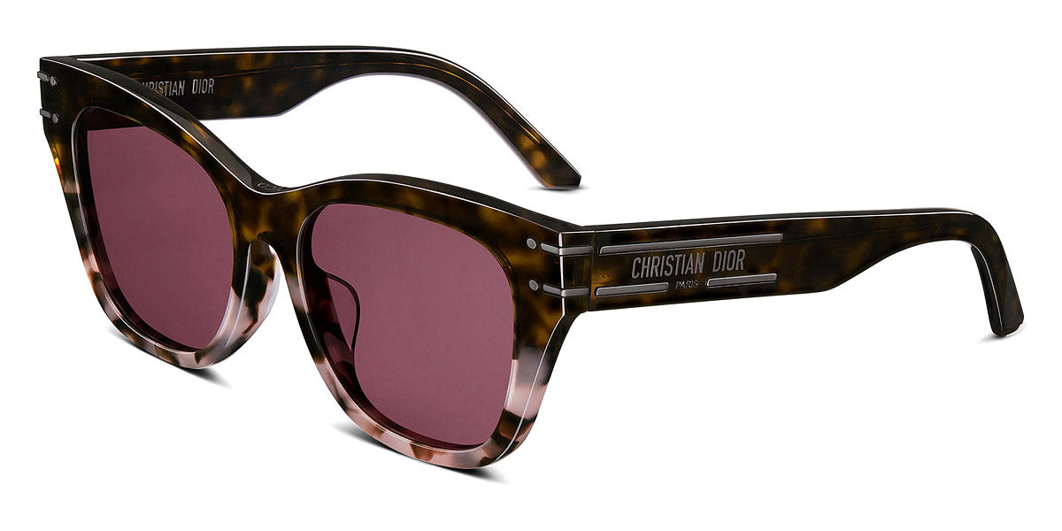 Dior® DiorSignature B4F DSGTB4FXR 25D0 - Brown-to-Pink Gradient Tortoiseshell-Effect Sunglasses