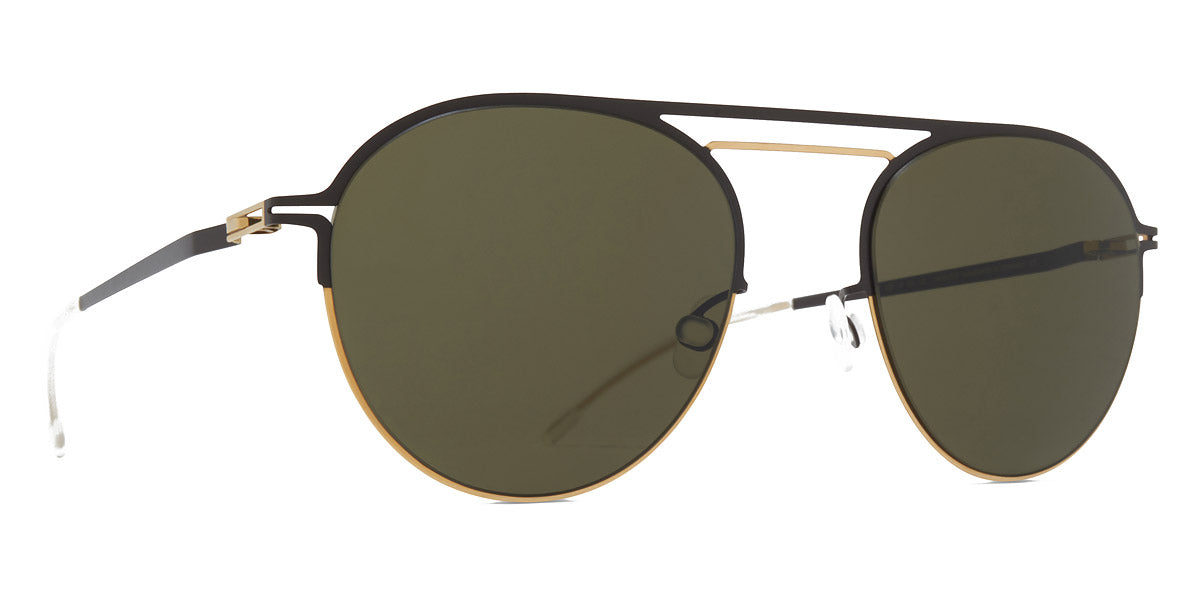 Mykita® DUANE MYK DUANE Gold/Dark Brown / Raw Green Solid 51 - Gold/Dark Brown / Raw Green Solid Sunglasses