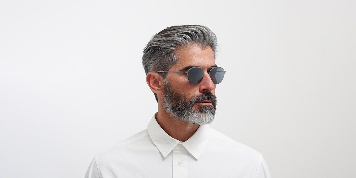 Mykita® DUANE MYK DUANE Shiny Graphite/Mole Grey / Mirror Black 51 - Shiny Graphite/Mole Grey / Mirror Black Sunglasses