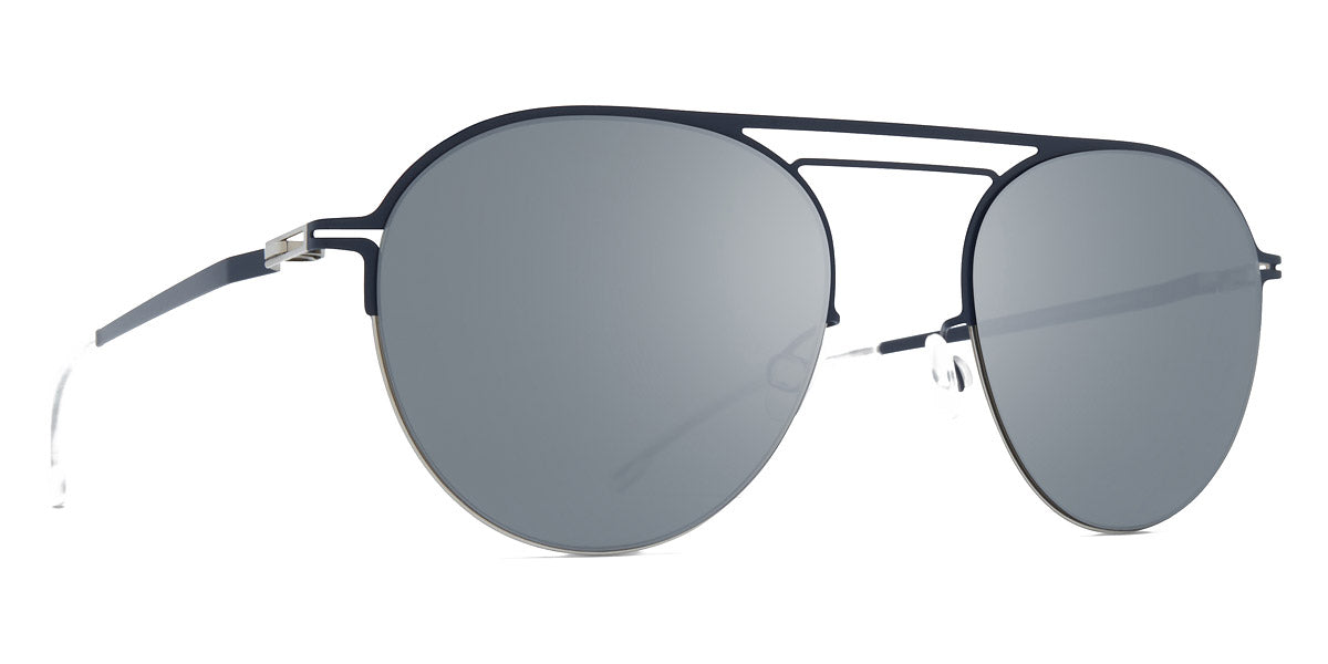 Mykita® DUANE MYK DUANE Silver/Navy / Light Silver Flash 51 - Silver/Navy / Light Silver Flash Sunglasses