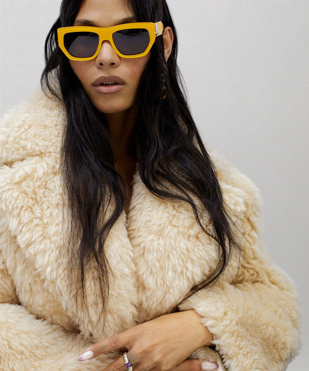 Emmanuelle Khanh® EK SILENCIO EK SILENCIO 754 56 - 754 - Lemon Yellow Sunglasses