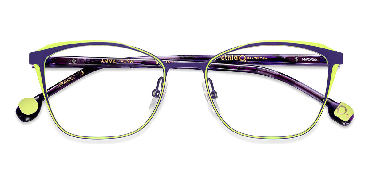 Etnia Barcelona® Amma ETB 4 AMMA 52O PUYW - PUYW Purple/Yellow Eyeglasses