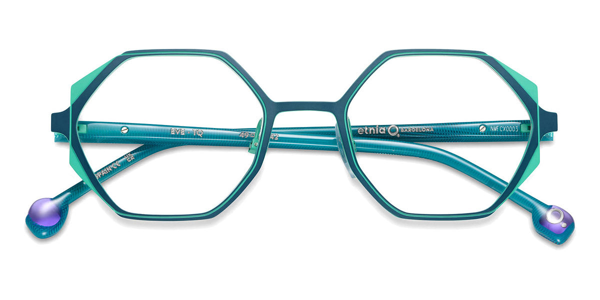 Etnia Barcelona® Eve ETB 4 EVE 49O TQ - TQ Blue/Turquoise Eyeglasses