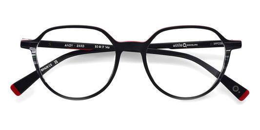 Etnia Barcelona® Andy ETB 5 ANDY 50O BKRD - BKRD Black/Red Eyeglasses