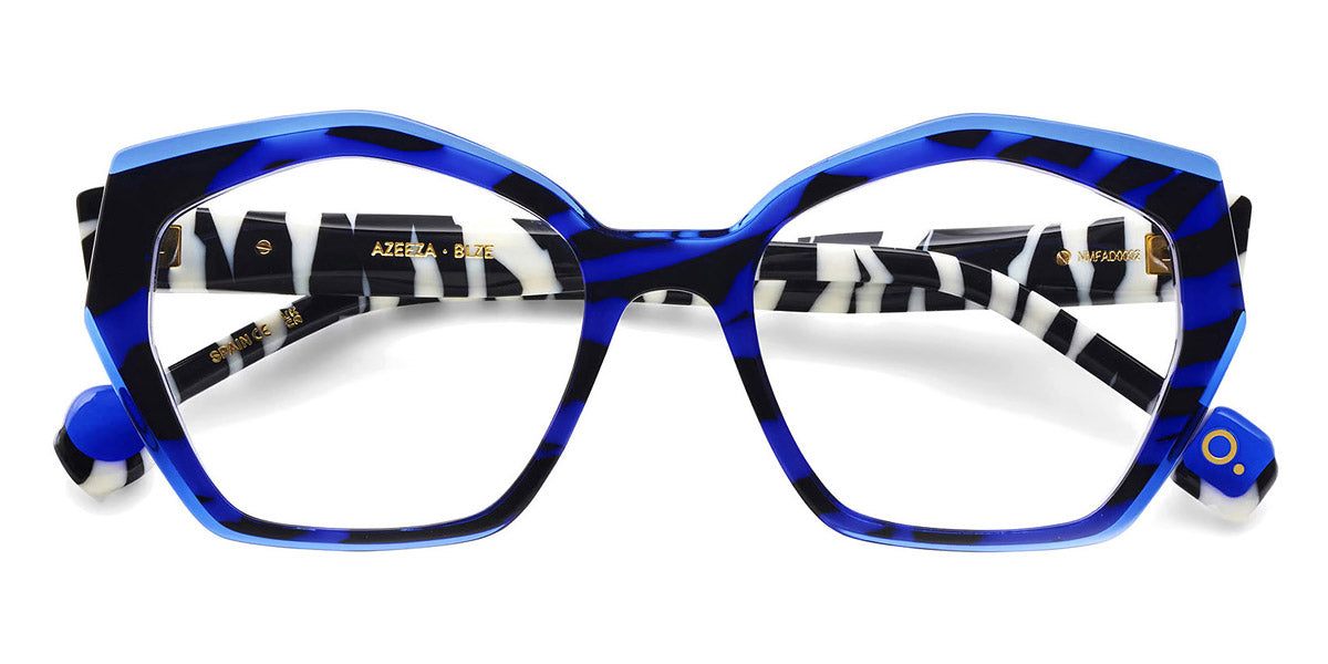 Etnia Barcelona® Azeeza ETB 5 AZEEZA 52O BLZE - BLZE Blue/Zebra Eyeglasses