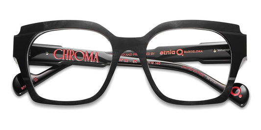 Etnia Barcelona® Chroma N02 ETB 5 CHR002 51O BK - BK Black Eyeglasses