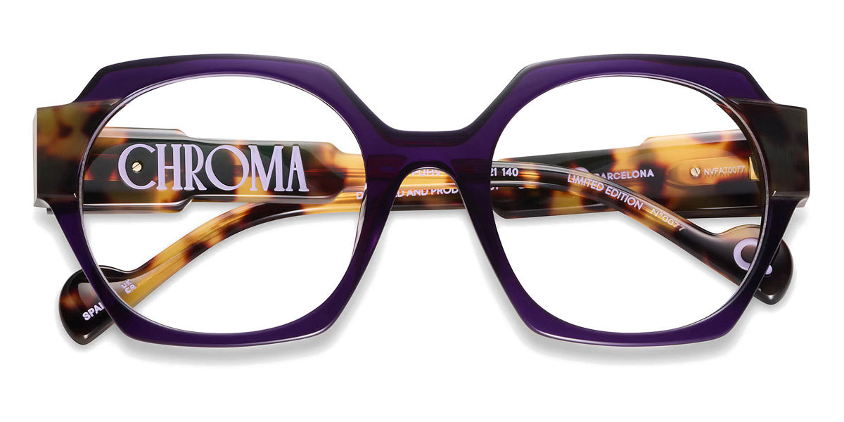 Etnia Barcelona® Chroma N04 ETB 5 CHR004 53O PUHV - PUHV Purple/Havana Eyeglasses