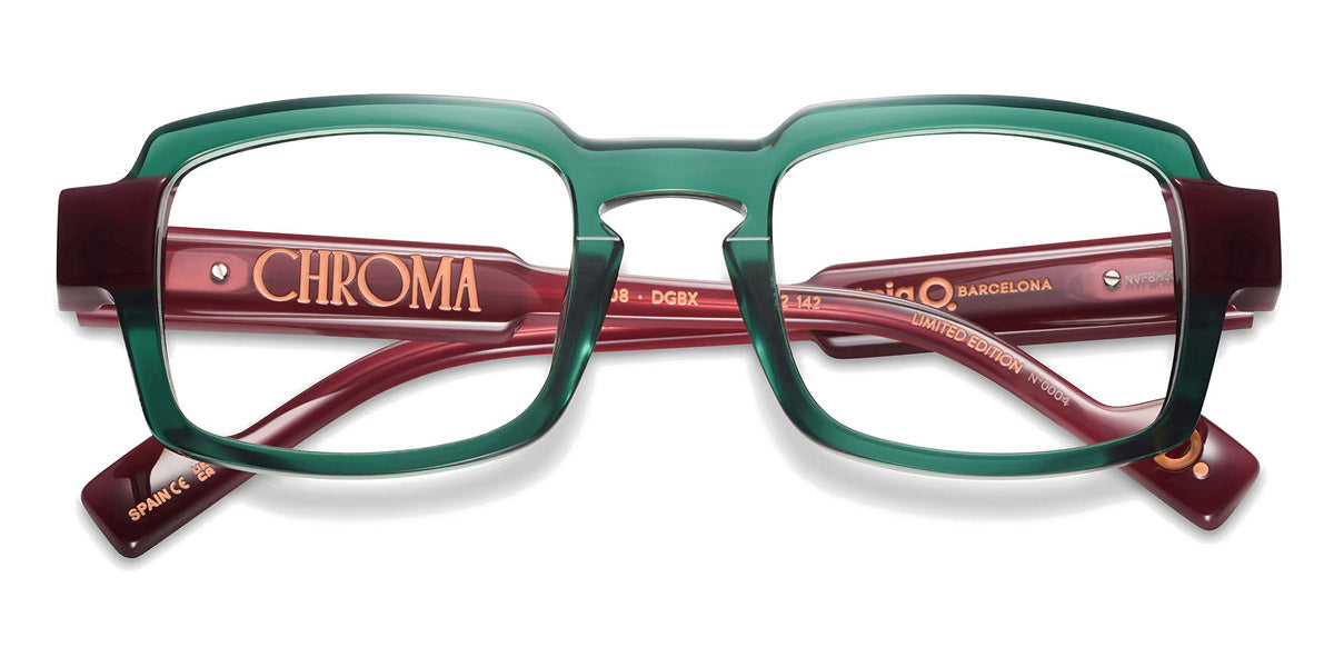 Etnia Barcelona® Chroma N08 ETB 5 CHR008 49O DGBX - DGBX Green/Red Eyeglasses