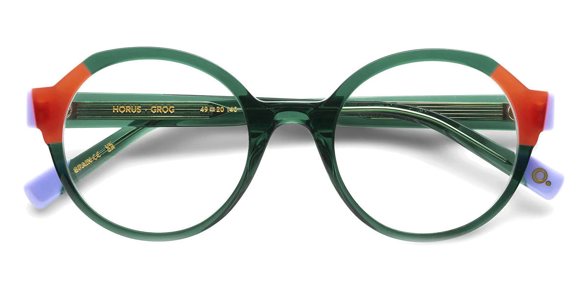 Etnia Barcelona® Horus ETB 5 HORUS 49O GROG - GROG Green/Orange Eyeglasses