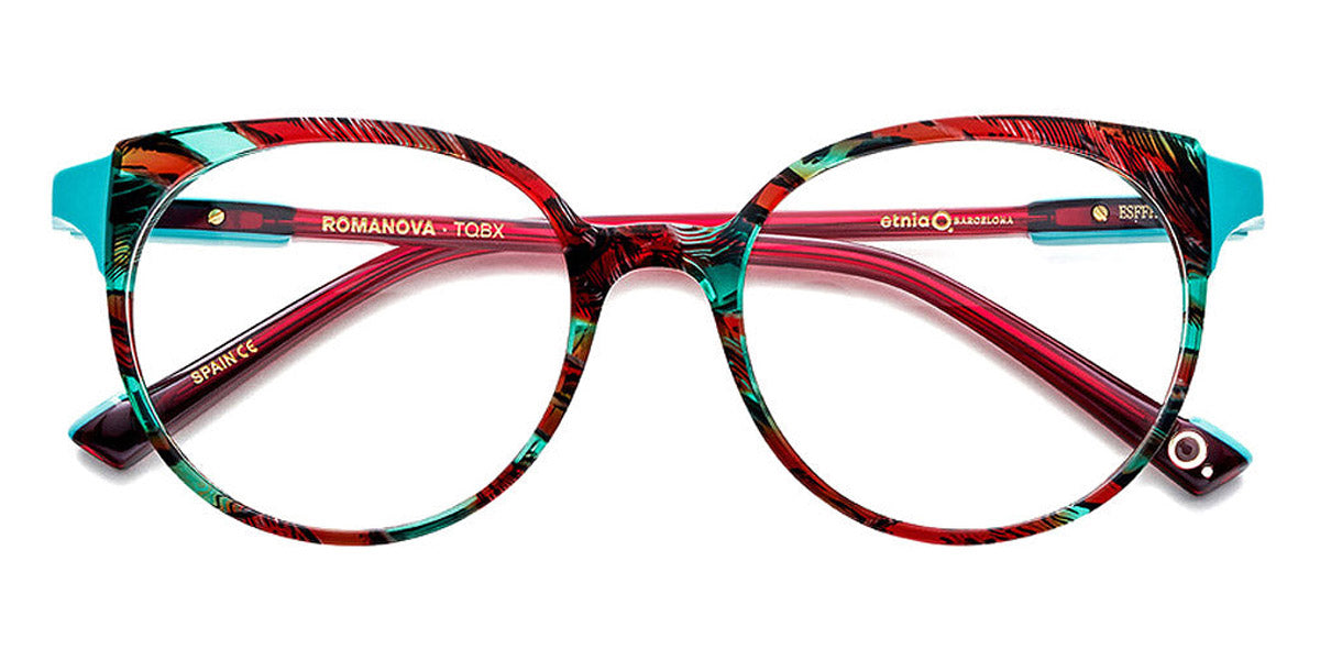 Etnia Barcelona® ROMANOVA 5 ROMANO 50O TQBX - TQBX Turquoise/Maroon Eyeglasses