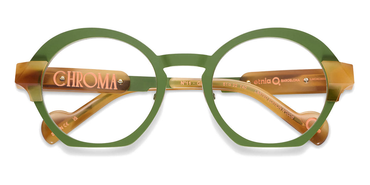 Etnia Barcelona® Chroma N11 ETB 7 CHR011 51O GRYW - GRYW Green/Yellow Eyeglasses