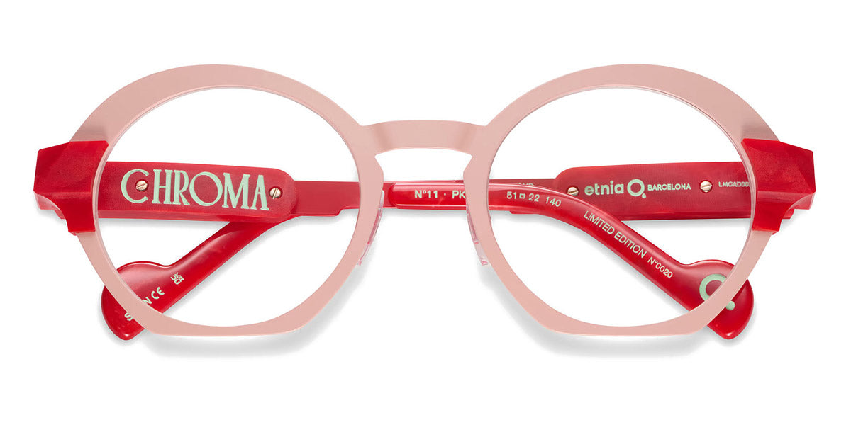 Etnia Barcelona® Chroma N11 ETB 7 CHR011 51O PKRD - PKRD Pink/Red Eyeglasses