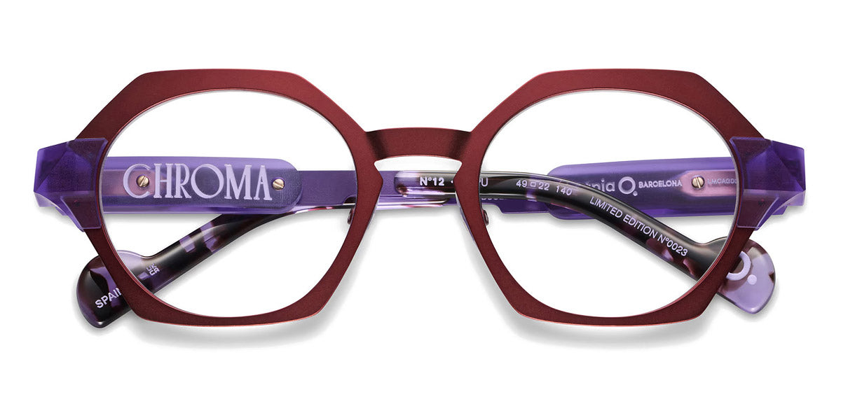 Etnia Barcelona® Chroma N12 ETB 7 CHR012 49O BXPU - BXPU Red/Purple Eyeglasses